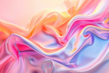 Fototapeta premium Flowing fabric on a pink and blue background