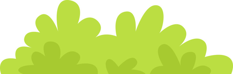 green Bush leaf flat design for decorate illustration design