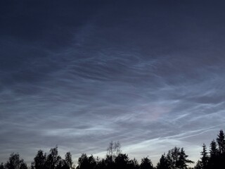 Fototapeta premium Glowing night clouds