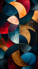 Fototapeta premium Complex Symmetry: The Art of Quarter Circle Patterns in Modern Design