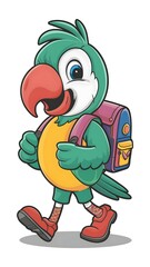 Obraz premium funny parrot cartoon