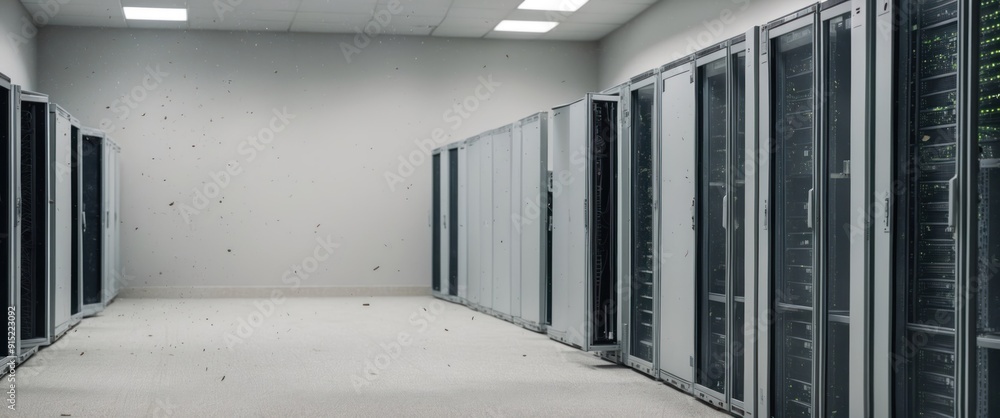 Aufkleber a modern data center filled with server racks, representing advanced technology and digital infrastr
