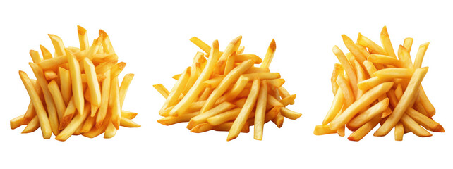 Fototapeta premium French fries isolated on transparent background