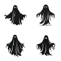 Illustrations of scary halloween pumpkin in witch hats. Design element for poster,card, banner, sign, emblem. Vector illustration