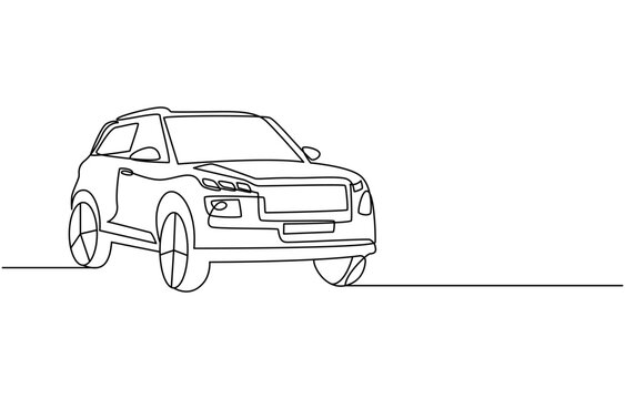 recommend clip art: continuous one line drawing of car vector icon. One line Car icon vector background ,One single continuous line drawing of old vintage car, line draw
                    