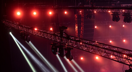 modern lighting technologies during sports show