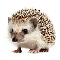 Obraz premium Close-Up Portrait of a Curious Hedgehog