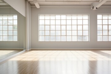Obraz premium Dance classroom architecture backgrounds flooring.