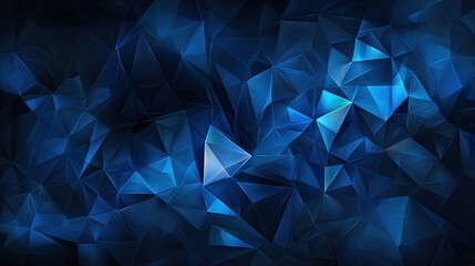 Fototapeta premium Abstract blue polygonal background with dark blue and light blue shades.