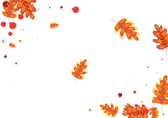 Golden Acorn Background White Vector. Plant Gradation Illustration. Green Leaf. Art Design. Gold Leaves Modern.