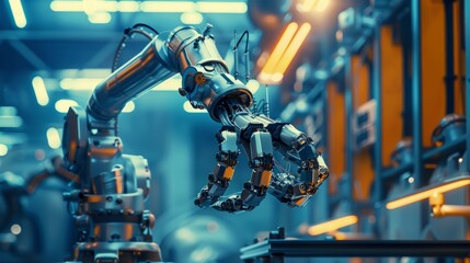 documentary shot future of artificial intelligence sci-fi movie background world with robots and androids humanoid