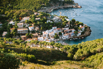 View from Camí de Ronda, Sa Tuna, Cala Aiguafreda, L'Estartit, Begur, Girona, Catalonia, Spain