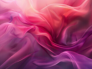 Fototapeta premium Colorful silk fabric draped elegantly with flowing textures in shades of pink and purple