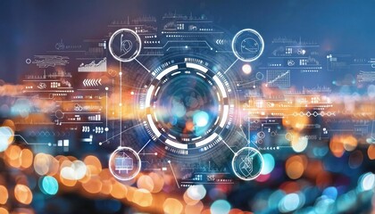 A close up of a digital interface with many circles