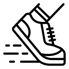 Running shoes icon for fitness and exercise activities