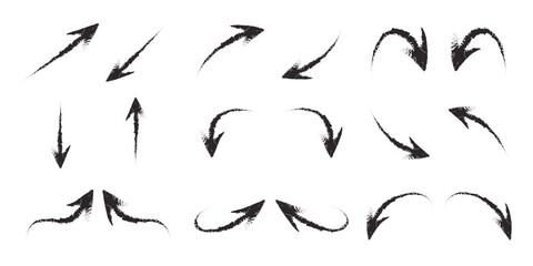 Hand drawn arrows, mark point icon design collection for business and education design element