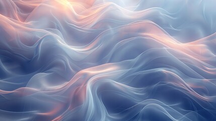 A soothing abstract background with soft, flowing lines and a calm blue palette 