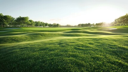 Obraz premium Chewings Fescue ground grass golf.