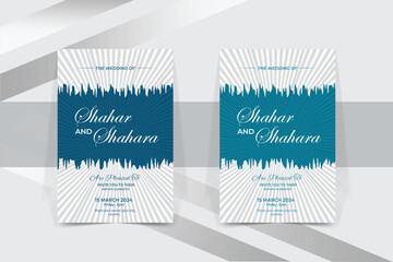 Minimalist wedding Event invitation card template design