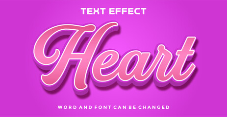 Heart editable text effect