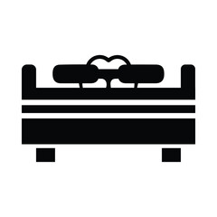 bed, love, love bed, couple bed, bed with heart icon