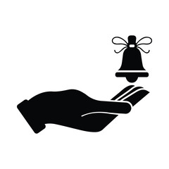 bell, doorbell, ring, hand, bell ring doorbell hand bell icon