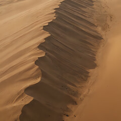 as walking on a sand dune in the desert