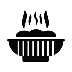 bowl, food, plate, food, bowl hot plate with food icon