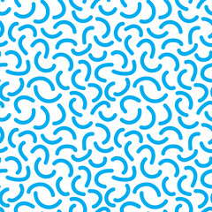 abstract blue shapes, sea, confetti, minimal style seamless pattern - vector illustration
