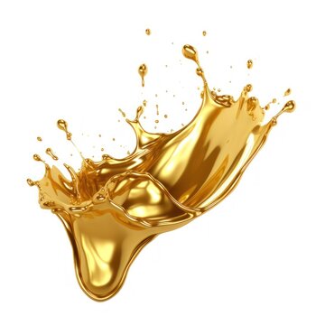 recommend clip art: Golden liquid splash dynamic illustration