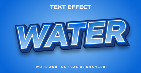 Water editable text effect