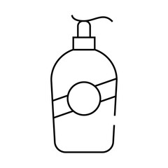 liquid soap bottle line icon vector. liquid soap bottle sign. isolated contour symbol black illustration
