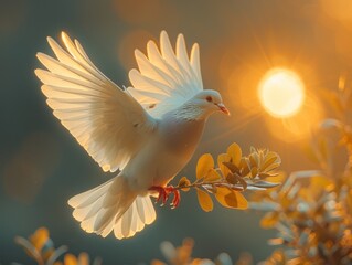 Dove in Golden Light