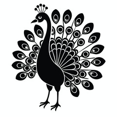 Fototapeta premium a Peacock cartoon vector illustration 