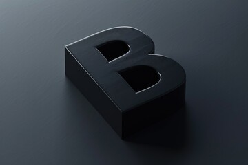 A single black letter B on a dark background, ready for use as a symbol or logo