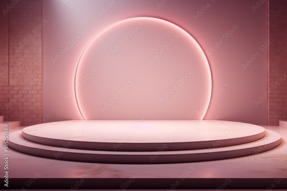 Poster empty room background lighting architecture illuminated.