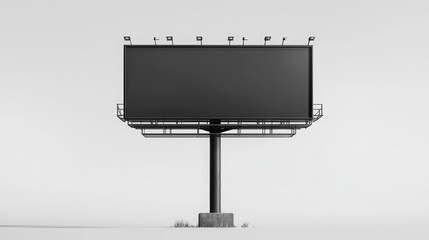 Obraz premium Blank billboard on white background.