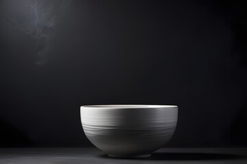 concrete pot on dark gray background