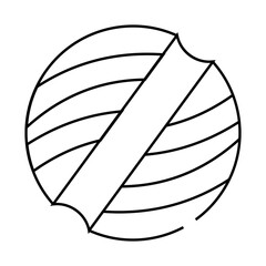 playing ball for cat line icon vector. playing ball for cat sign. isolated contour symbol black illustration