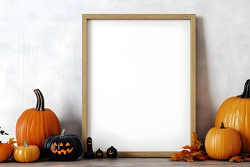 Minimalist frame mockup - Halloween decor | Halloween 8x10 Sign Mock Up | Halloween Styled Mock Up