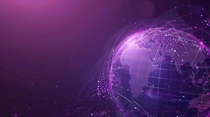 Digital Network Connections Across the Globe. AI generated illustration