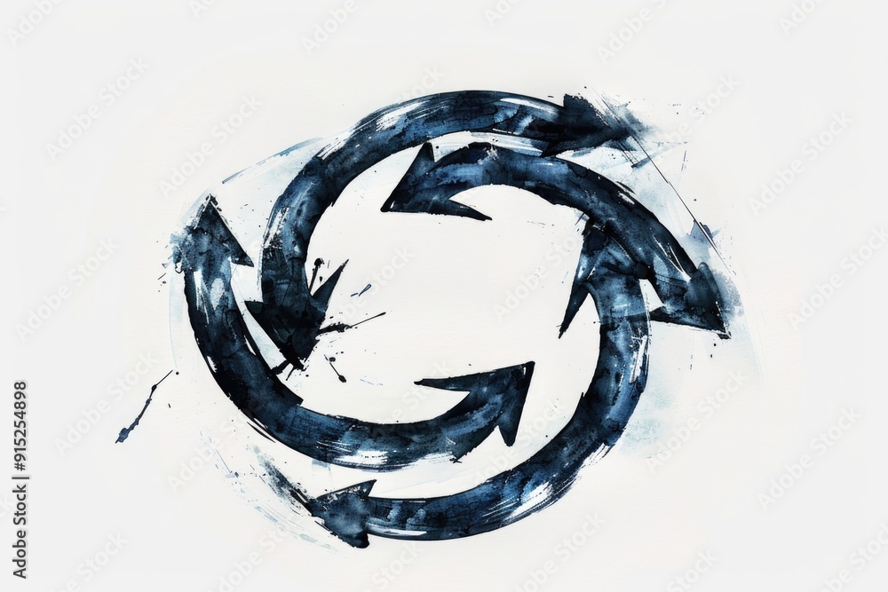 Poster A geometric pattern of arrows forming a circular shape