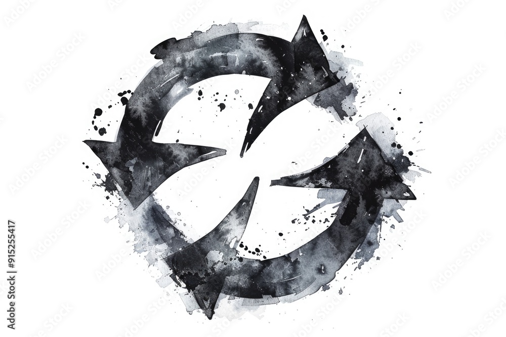 Poster A classic black and white logo design with a simple shape