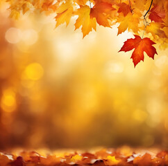 Naklejka premium autumn leaves on the ground and background. soft background.