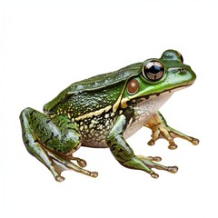 Fototapeta premium Green Tree Frog on a White Background