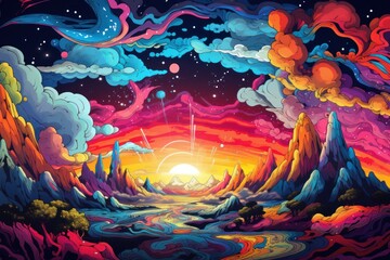 Obraz premium Nature art outdoors painting.