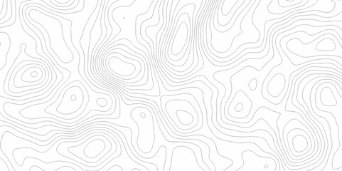 Vector black wave curve Topography grid map. white wave line geography landscape Topo contour map on white background. Geographic mountain relief diagram line pattern.