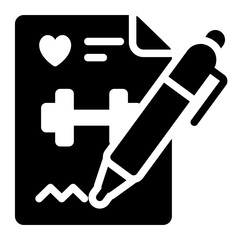 Report icon for tracking gym and fitness progress