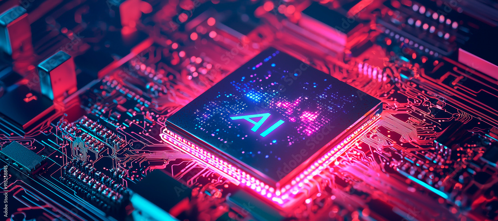 Poster chip with holographic text 