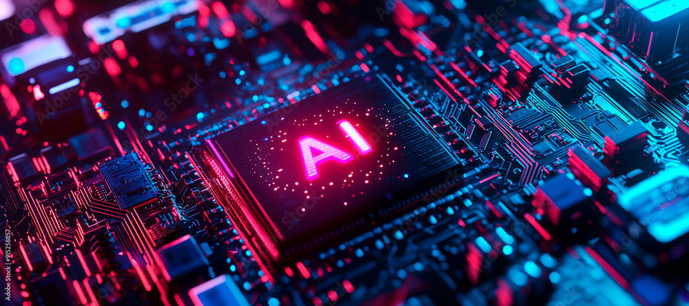 Poster chip with holographic text 